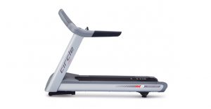 Circle Fitness M8 Treadmill Silver Side View